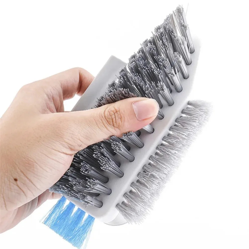 Household Cleaning Brush Kitchen Gadgets Tiles Window Trough 4in 1 V-shaped Brush for Kitchen Home Supplies Tools Bathroom