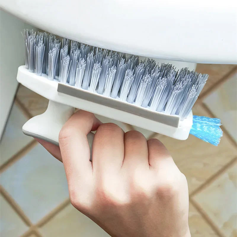 Household Cleaning Brush Kitchen Gadgets Tiles Window Trough 4in 1 V-shaped Brush for Kitchen Home Supplies Tools Bathroom