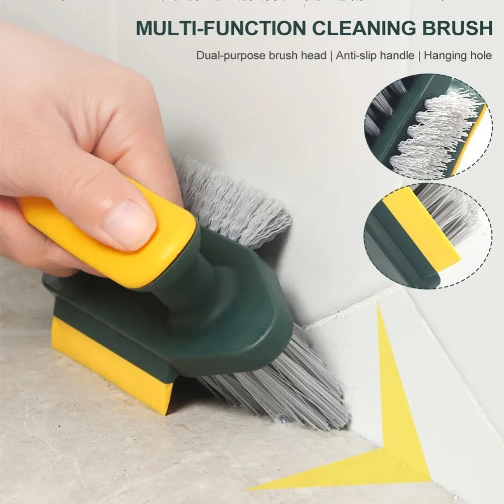 Household Cleaning Brush Kitchen Gadgets Tiles Window Trough 4in 1 V-shaped Brush for Kitchen Home Supplies Tools Bathroom