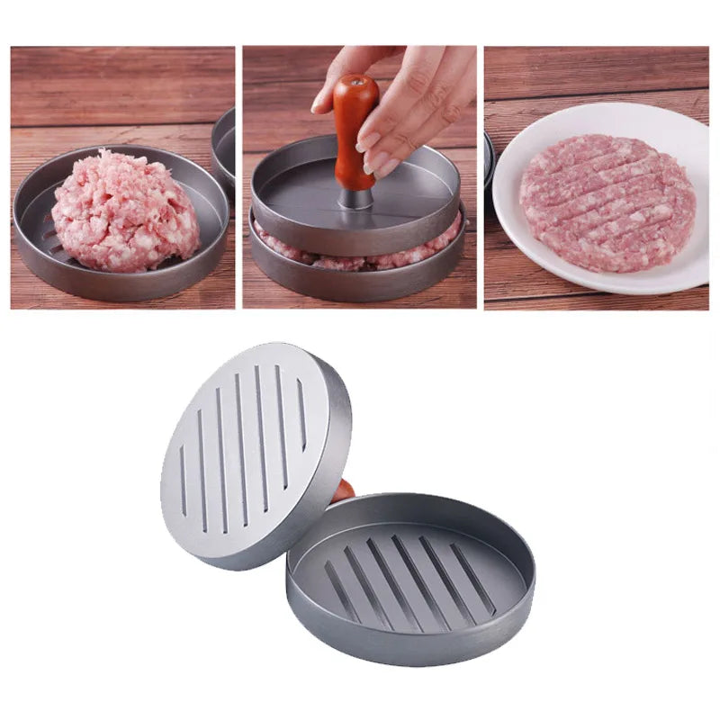 12CM Hamburger Maker Press Chopped Steak Meat Smasher Cutlet Mold Croquettes Kitchen Cooking Tool Hamburgueria Diner Accessories